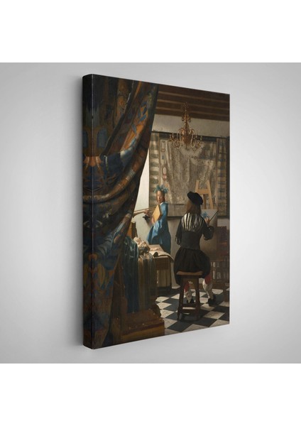 Johannes Vermeer - Resim Çizme TABLOSU-7422