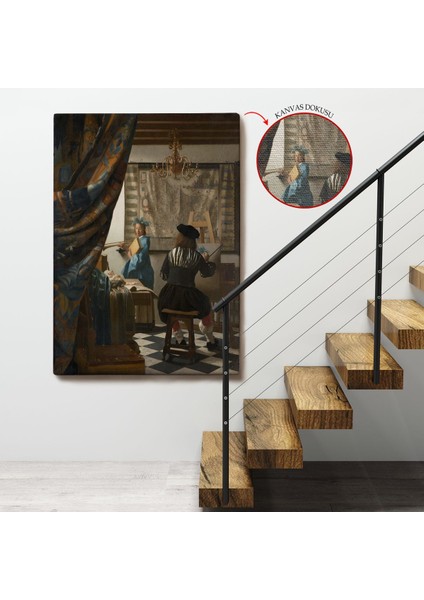 Johannes Vermeer - Resim Çizme TABLOSU-7422 fırsatları