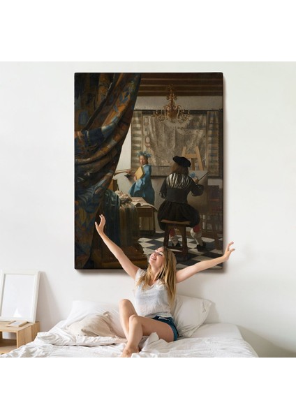 Johannes Vermeer - Resim Çizme TABLOSU-7422 indirimleri