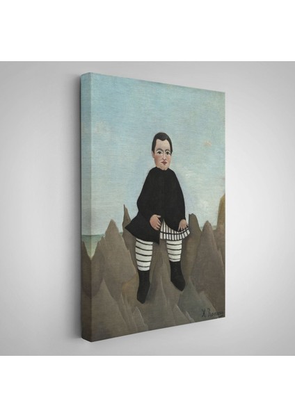 Henri Rousseau - Kayaların Üzerindeki Çocuk Tablosu - Boy On The ROCKS-8083
