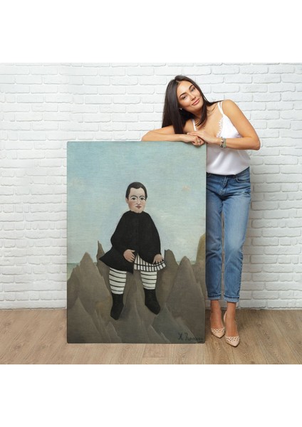 Henri Rousseau - Kayaların Üzerindeki Çocuk Tablosu - Boy On The ROCKS-8083