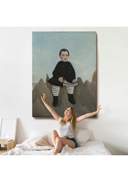 Henri Rousseau - Kayaların Üzerindeki Çocuk Tablosu - Boy On The ROCKS-8083