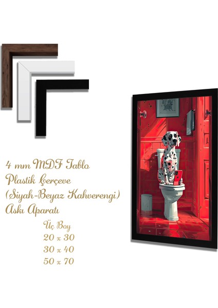 Yapay Zeka Görselli Mdf Plastik Çerçeveli Dekoratif Tablo