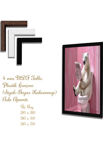Yapay Zeka Görselli Mdf Plastik Çerçeveli Dekoratif Tablo