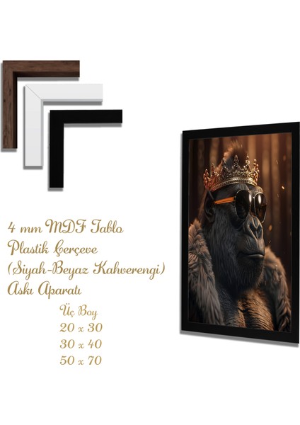 Yapay Zeka Görselli Mdf Plastik Çerçeveli Dekoratif Tablo