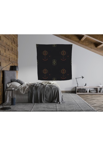 Bohem,yoga, Meditasyon,burçlar ve Mandala Temalı, Duvar Örtüsü 32