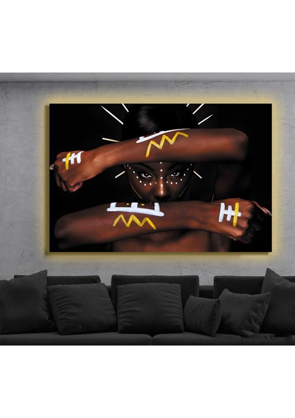 LED Işıklı Kanvas Tablo, 3D Dekoratif Baskılı Tablo Yapay Zeka Destekli Modern Tasarımlar 256