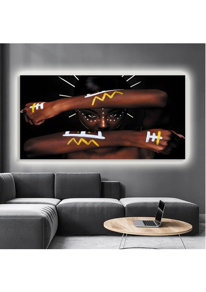 LED Işıklı Kanvas Tablo, 3D Dekoratif Baskılı Tablo Yapay Zeka Destekli Modern Tasarımlar 256