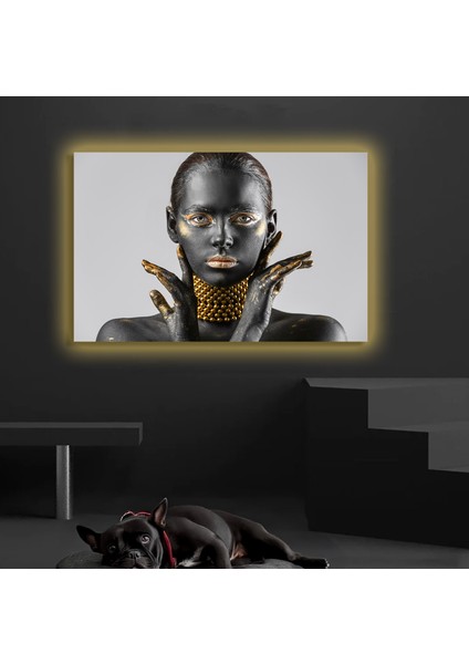 LED Işıklı Kanvas Tablo, 3D Dekoratif Baskılı Tablo Yapay Zeka Destekli Modern Tasarımlar 436