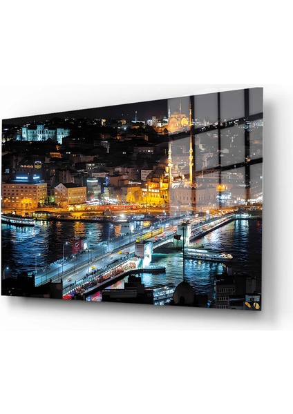Şehirler ve Manzaralar, Yapay Zeka Destekli, 3D Dekoratif Baskı Yatay Cam Tablo 290