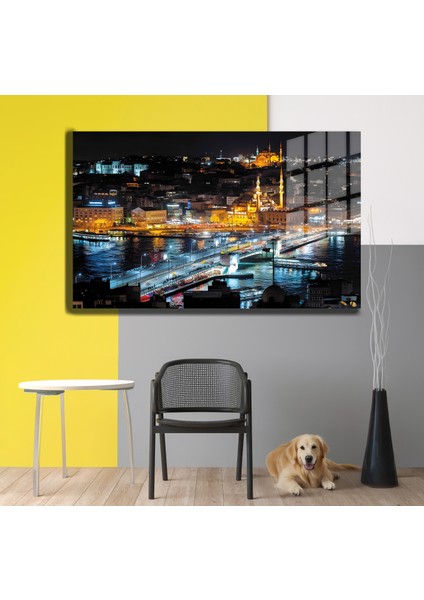 Şehirler ve Manzaralar, Yapay Zeka Destekli, 3D Dekoratif Baskı Yatay Cam Tablo 290