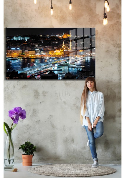 Şehirler ve Manzaralar, Yapay Zeka Destekli, 3D Dekoratif Baskı Yatay Cam Tablo 290