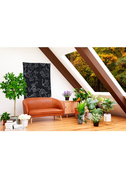 Bohem,yoga, Meditasyon,burçlar ve Mandala Temalı, Duvar Örtüsü 82