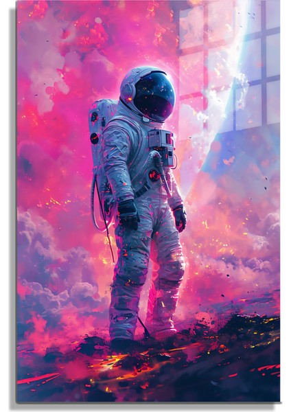 Space/uzay Yapay Zeka Özel Tasarım Cam Tablo Ofis, Mutfak Çocuk Odası, Salon 134