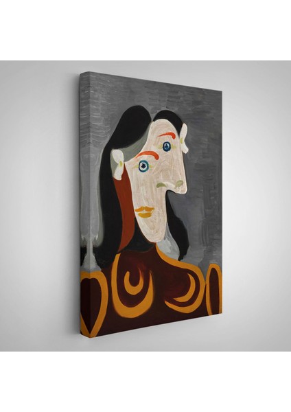 Pablo Picasso - Kahverengi Elbiseli Kadının Büst TABLOSU-8086