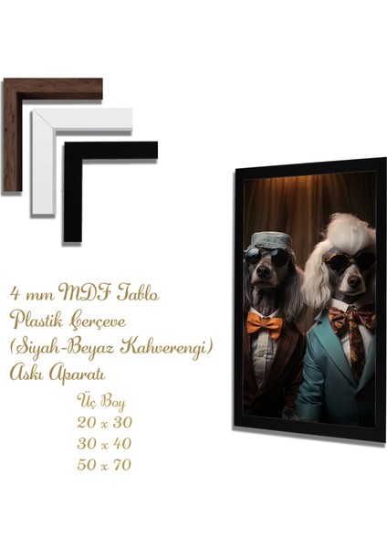 Yapay Zeka Görselli Mdf Plastik Çerçeveli Dekoratif Tablo
