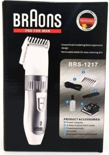 Braons Şarj Edilebilir Kablosuz Tıraş Makinesi BRS-1217