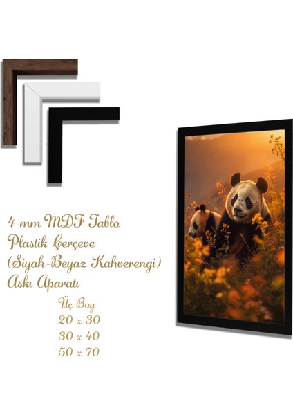 Yapay Zeka Görselli Mdf Plastik Çerçeveli Dekoratif Tablo