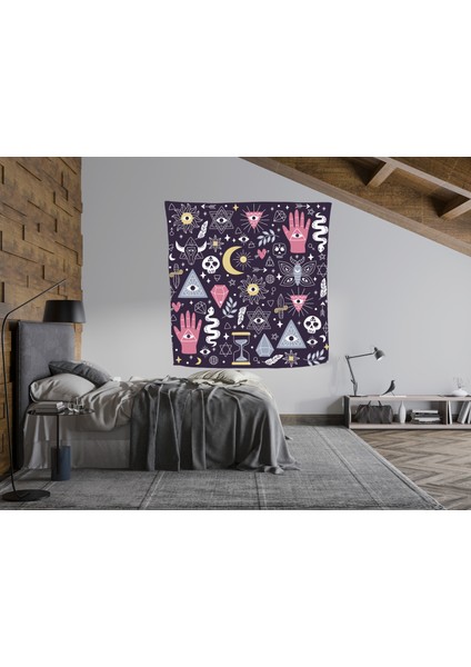 Bohem,yoga, Meditasyon,burçlar ve Mandala Temalı, Duvar Örtüsü 94 fırsatları
