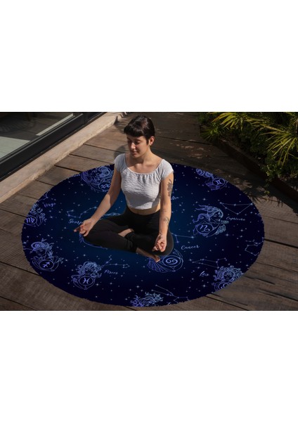 Yoga, Meditasyon,burçlar ve Mandala Temalı, Meditasyon Halısı 48