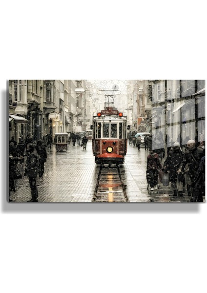 Şehirler ve Manzaralar, Yapay Zeka Destekli, 3D Dekoratif Baskı Yatay Cam Tablo 348