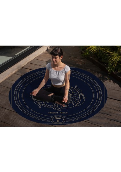 Yoga, Meditasyon,burçlar ve Mandala Temalı, Meditasyon Halısı 23