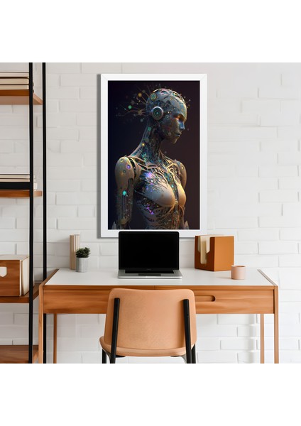 Space, Uzay, Yapay Zeka Mdf Plastik Çerçeveli Dekoratif Tablo 220