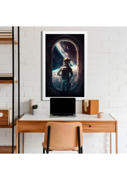 Space, Uzay, Yapay Zeka Mdf Plastik Çerçeveli Dekoratif Tablo 104