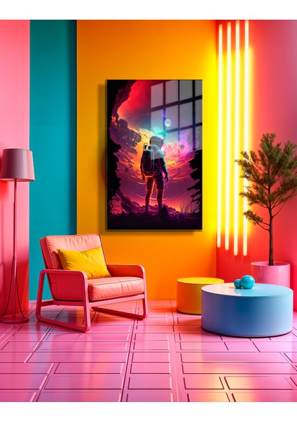 Space/uzay Yapay Zeka Özel Tasarım Cam Tablo Ofis, Mutfak Çocuk Odası, Salon 99