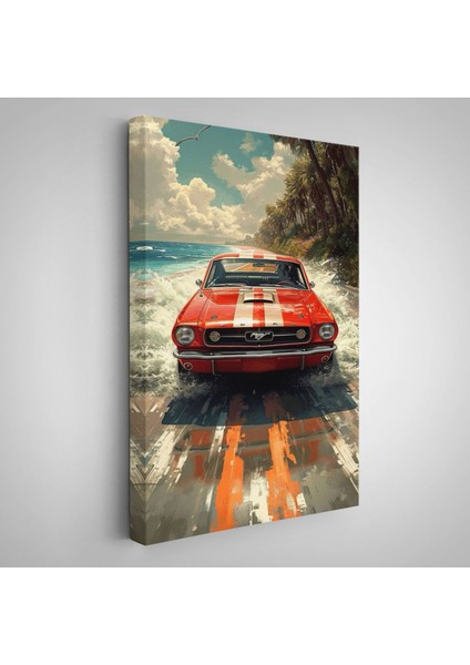 Kırmızı Mustang TABLO-7910