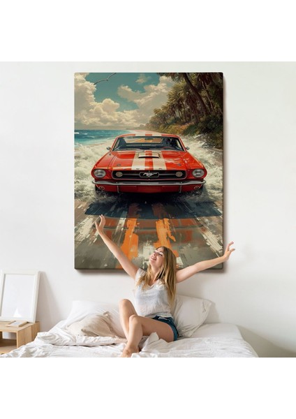 Kırmızı Mustang TABLO-7910