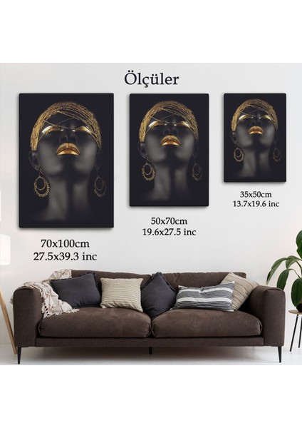 Afrikalı Zenci Kadın Yaylera Dekoratif Kanvas TABLO-4975 indirimleri