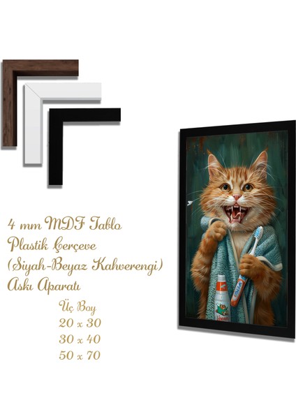 Yapay Zeka Görselli Mdf Plastik Çerçeveli Dekoratif Tablo