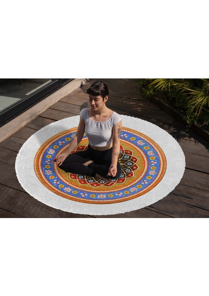 Yoga, Meditasyon,burçlar ve Mandala Temalı, Meditasyon Halısı 34