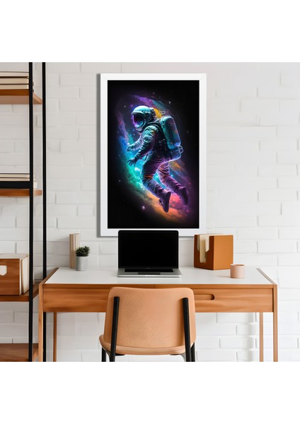 Space, Uzay, Yapay Zeka Mdf Plastik Çerçeveli Dekoratif Tablo 51