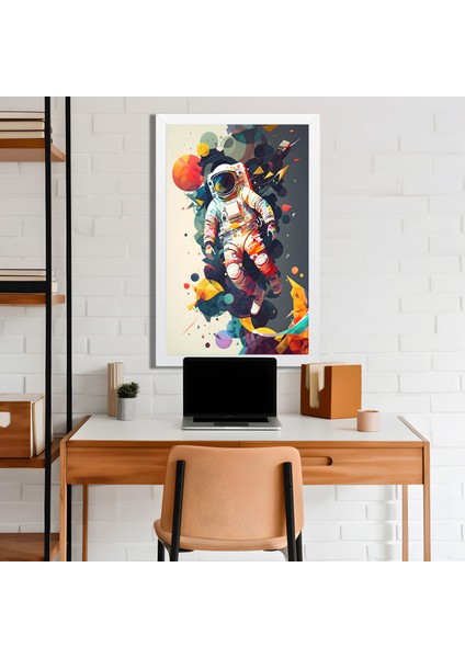 Space, Uzay, Yapay Zeka Mdf Plastik Çerçeveli Dekoratif Tablo 91