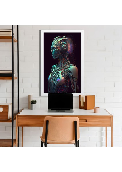 Space, Uzay, Yapay Zeka Mdf Plastik Çerçeveli Dekoratif Tablo 155