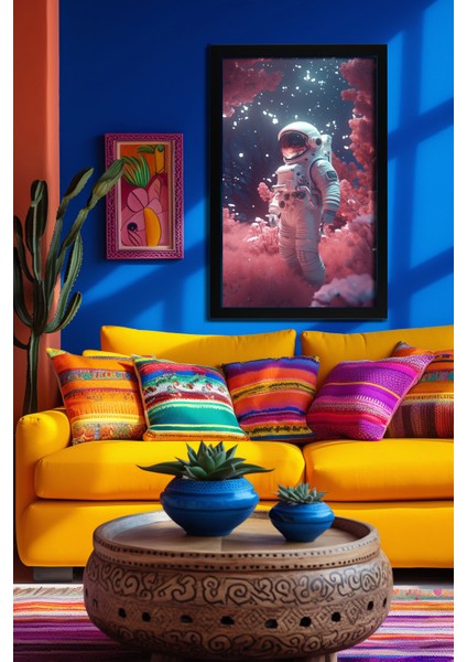 Space, Uzay, Yapay Zeka Mdf Plastik Çerçeveli Dekoratif Tablo 185