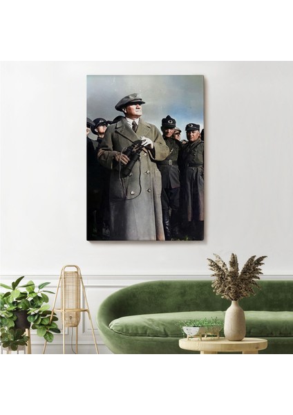 Atatürk Portre Tablosu Mustafa Kemal Atatürk Dikdörtgen Dekoratif Kanvas TABLO-FG-131 fiyatları