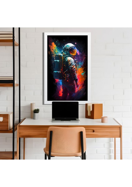 Space, Uzay, Yapay Zeka Mdf Plastik Çerçeveli Dekoratif Tablo 67