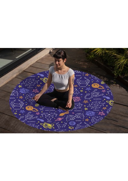 Yoga, Meditasyon,burçlar ve Mandala Temalı, Meditasyon Halısı 80