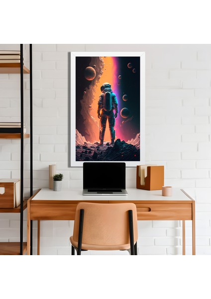 Space, Uzay, Yapay Zeka Mdf Plastik Çerçeveli Dekoratif Tablo 84
