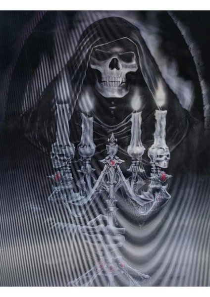 5d Elmas Boyama 3 Farklı Resim Değişenli Halloween Iskelet Tablosu 30X40 cm (4887) fiyatları