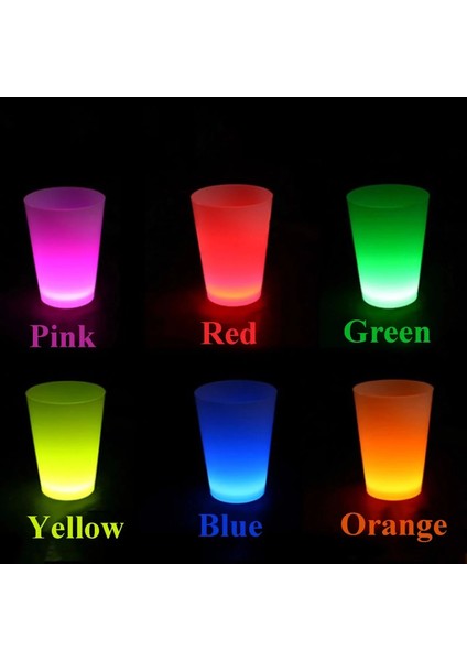 Glow Partisi Bardakları 6 Renk 6 Adet 1.5 Oz 4.5 x 6.5 cm (4887)