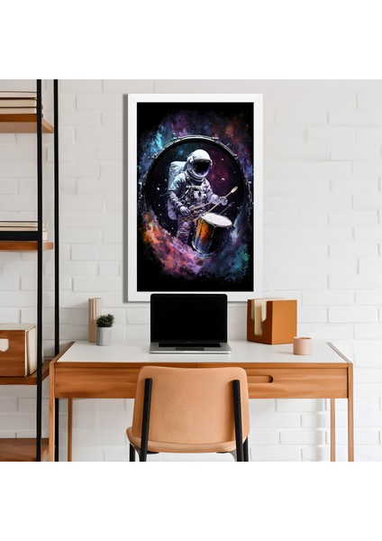 Space, Uzay, Yapay Zeka Mdf Plastik Çerçeveli Dekoratif Tablo 28