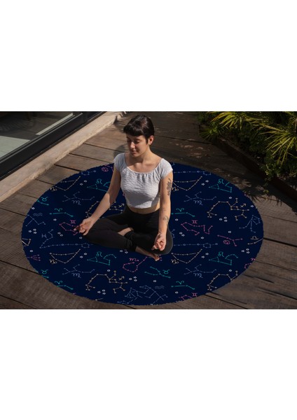 Yoga, Meditasyon,burçlar ve Mandala Temalı, Meditasyon Halısı 84