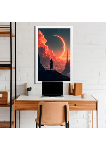 Space, Uzay, Yapay Zeka Mdf Plastik Çerçeveli Dekoratif Tablo 25