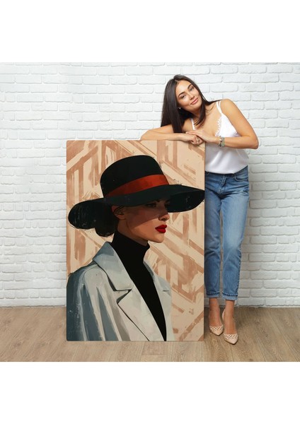 Güzel Retro Kadın TABLOSU-7595