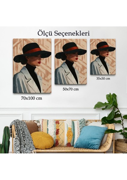 Güzel Retro Kadın TABLOSU-7595