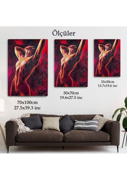 Dans Eden Nü Çıplak Kadın Dekoratif Duvar TABLOSU-6399